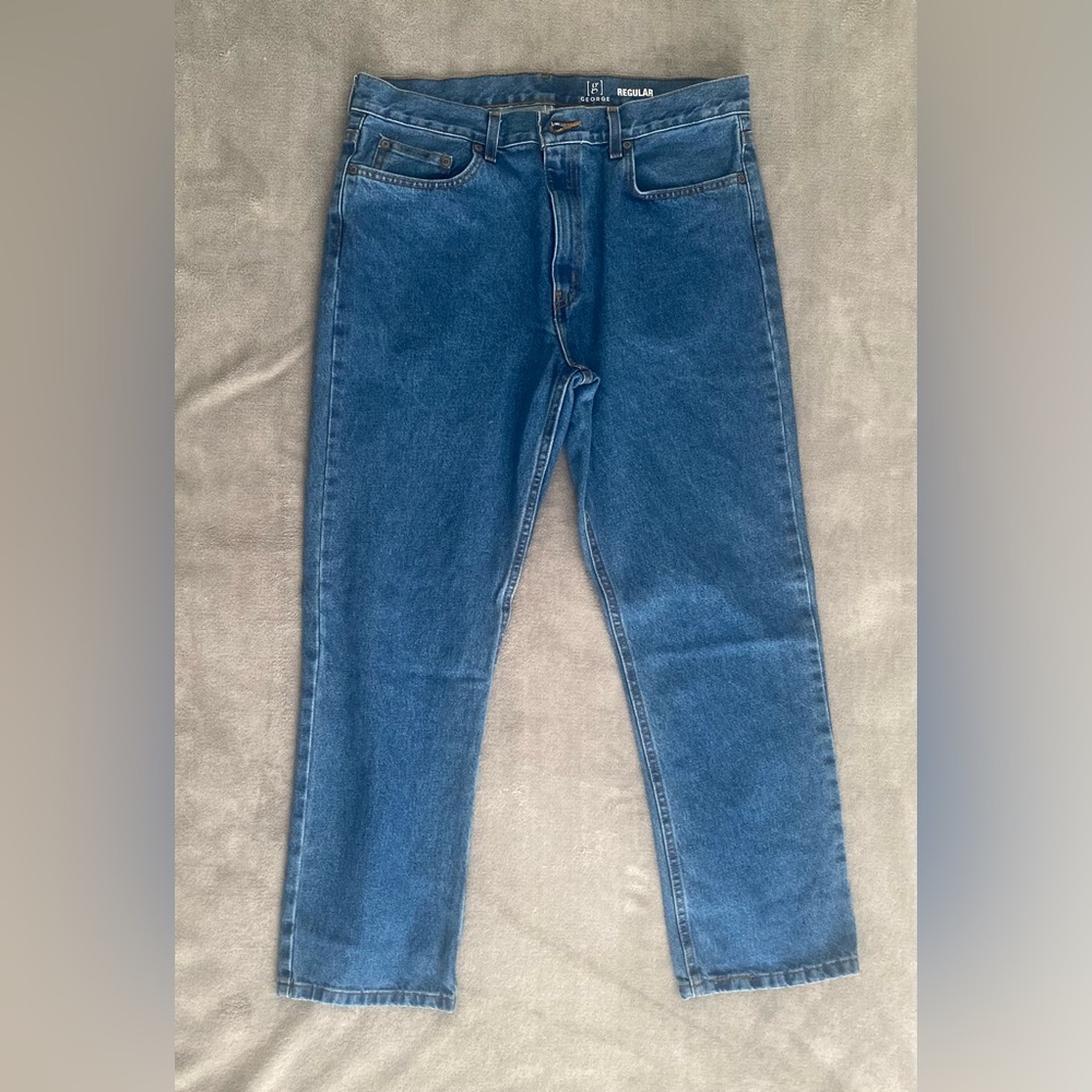 George Regular Fit Jeans Men’s 34x29 Blue Denim